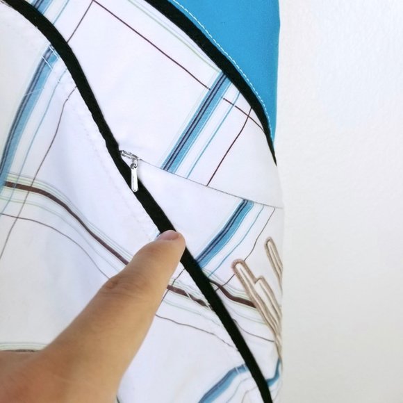 FOX Men's White Blue Board Swim Shorts 30 - Picture 4 of 7